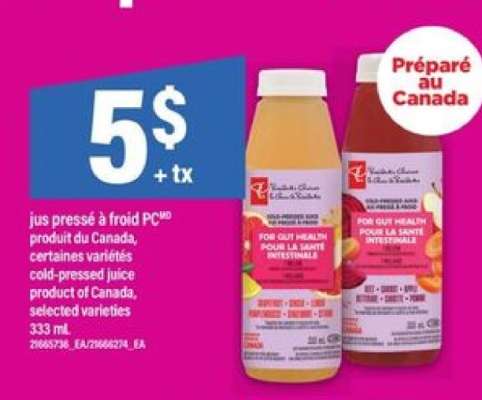 jus pressé à froid PC