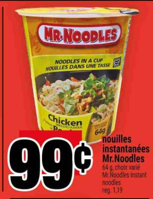 NOUILLES INSTANTANÉES MR. NOODLES