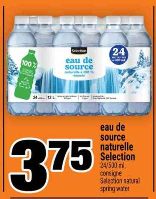 EAU DE SOURCE NATURELLE SELECTION