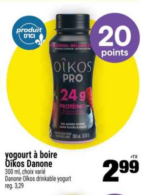 yogourt à boire Oïkos Danone