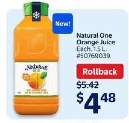 Natural One Orange Juice