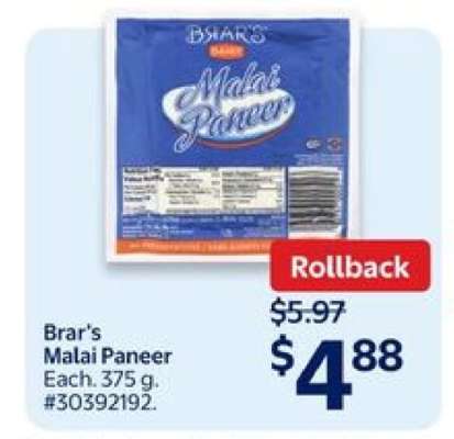 Brar's Malai Paneer
