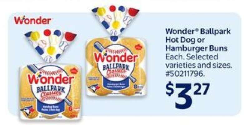 Wonder Ballpark Hot Dog or Hamburger Buns