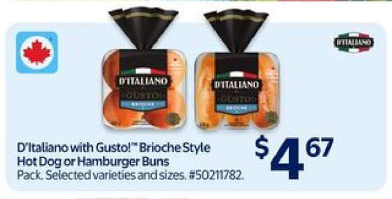D'Italiano with Gusto! Brioche Style Hot Dog or Hamburger Buns