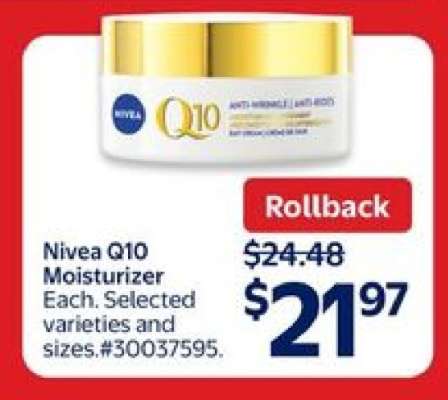Nivea Q10 Moisturizer