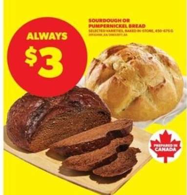 Sourdough or Pumpernickel Bread