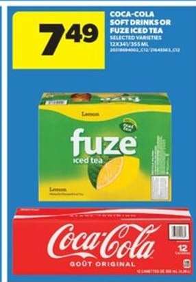 Coca-Cola Soft Drinks or Fuze Iced Tea