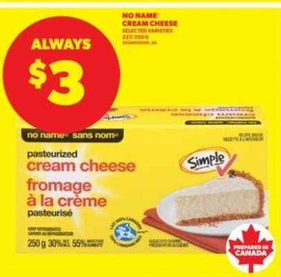 No Name Cream Cheese