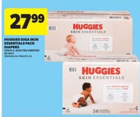 Huggies Giga Skin Essentials Pack Diapers