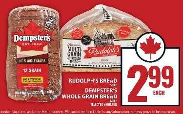 Rudolph's Bread / Dempster's Whole Grain Bread