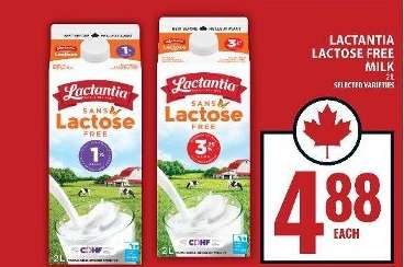 LACTANTIA LACTOSE FREE MILK