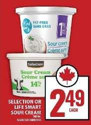 SELECTION OR LIFE SMART SOUR CREAM