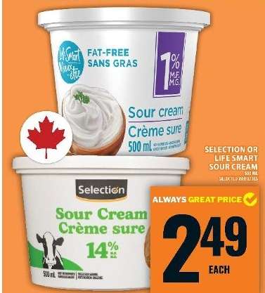 SELECTION OR LIFE SMART SOUR CREAM