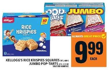 Kellogg's Rice Krispies Squares / Jumbo Pop-Tarts