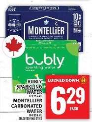 Bubly Sparkling Water & Montellier Carbonated Water