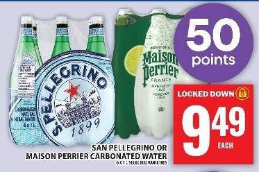 San Pellegrino or Maison Perrier Carbonated Water