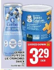 Gerber Puffs or Lil' Crunchies Snack