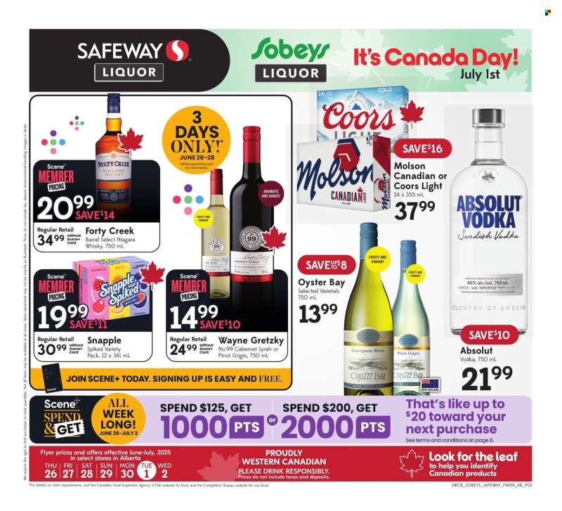Sobeys Liquor Flyer - June 26, 2025 - July 02, 2025.