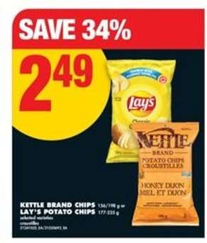 Kettle Brand Chips or Lay's Potato Chips