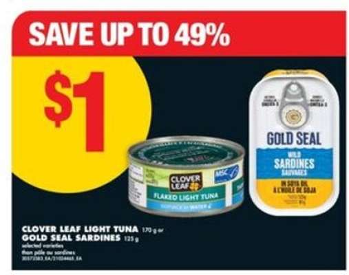 Clover Leaf Light Tuna / Gold Seal Sardines
