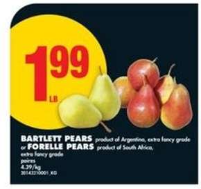 BARTLETT PEARS or FORELLE PEARS