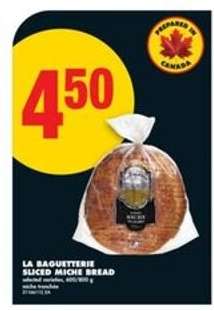 LA BAGUETTERIE SLICED MICHE BREAD