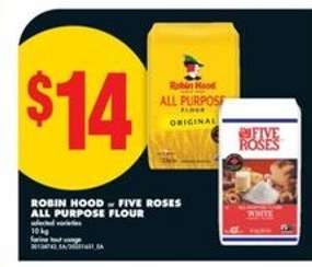ROBIN HOOD OR FIVE ROSES ALL PURPOSE FLOUR