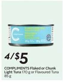 COMPLIMENTS Flaked or Chunk Light Tuna