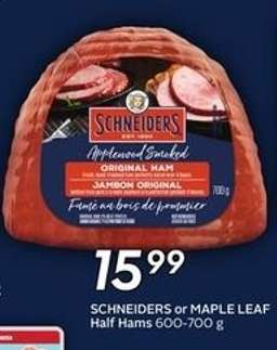 SCHNEIDERS or MAPLE LEAF Half Hams