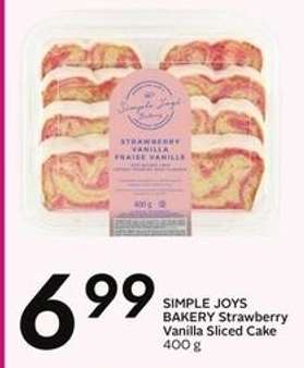 SIMPLE JOYS BAKERY Strawberry Vanilla Sliced Cake
