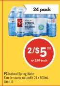 PC NATURAL SPRING WATER