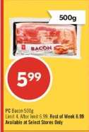 PC BACON 500g