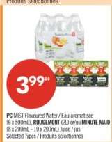 PC MIST Flavoured Water / Eau aromatisée