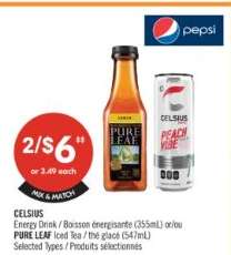 CELSIUS Energy Drink / PURE LEAF Iced Tea