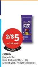 CADBURY CHOCOLATE BAR