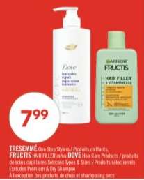 FRUCTIS HAIR FILLER or DOVE Hair Care Products