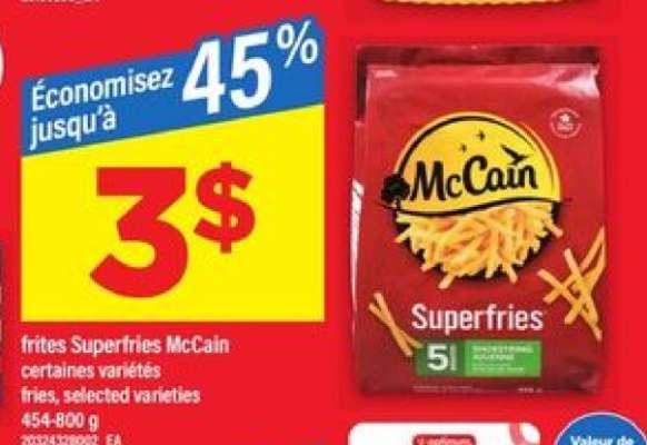 FRITES SUPERFRIES MCCAIN