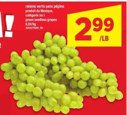 Green Seedless Grapes