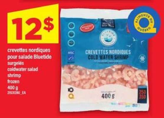 crevettes nordiques pour salade Bluetide