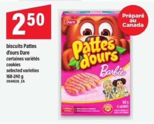 BISCUITS PATTES D'OURS DARE