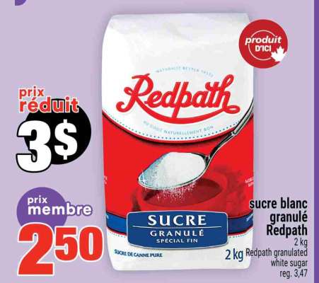 Sucre Blanc Granulé Redpath