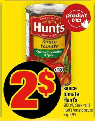 SAUCE TOMATE HUNT'S