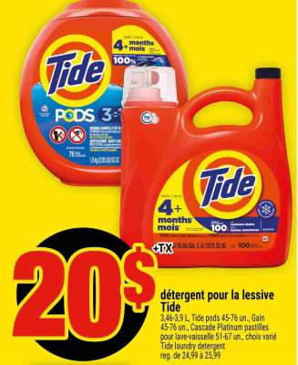 détergent pour la lessive Tide