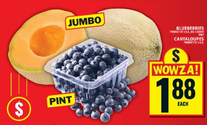 Blueberries and Cantaloupes