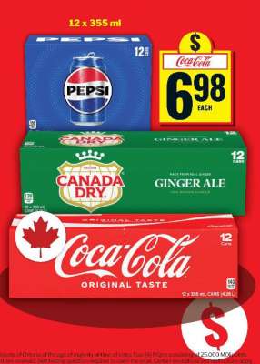 Coca-Cola, Pepsi, Canada Dry