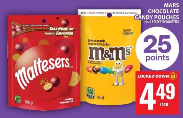Mars Chocolate Candy Pouches
