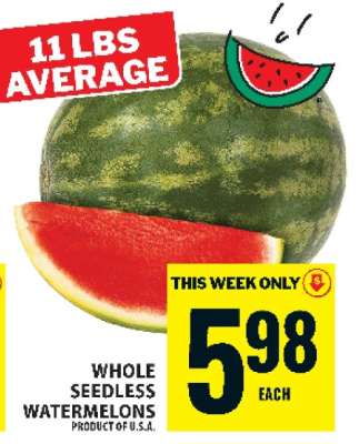 WHOLE SEEDLESS WATERMELONS