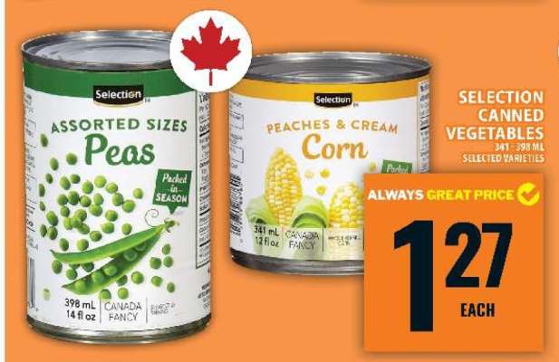 SELECTION CANNED VEGETABLES
