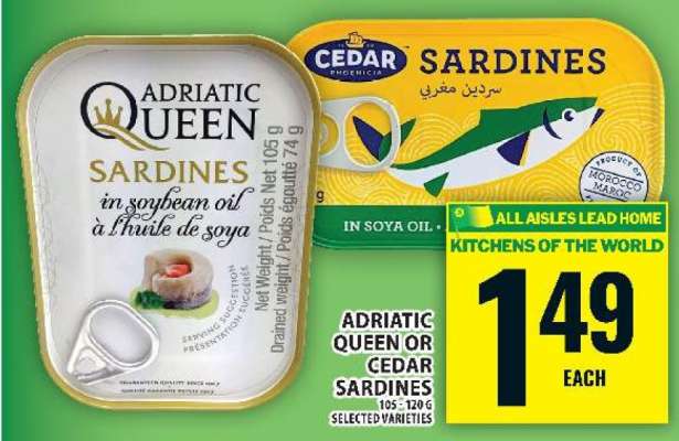 ADRIATIC QUEEN OR CEDAR SARDINES