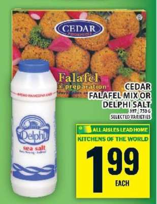 Cedar Falafel Mix or Delphi Salt